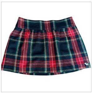 Abercrombie & Fitch Navy and Red Plaid Mini Skirt